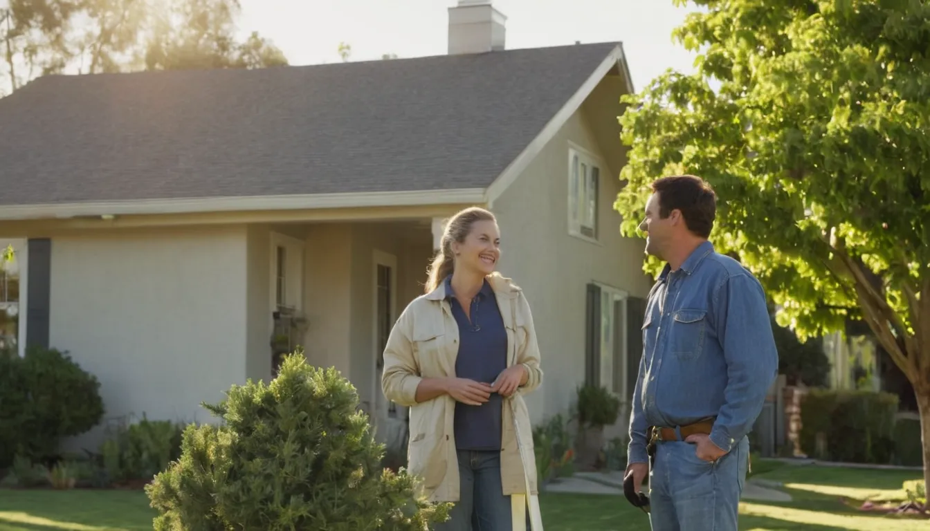 A homeowner talking with a local tree provider in the Spring Hill area